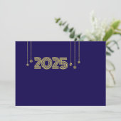 Purple wish card New Year with christmas symbools Feestdagenkaart (Staand voorkant)