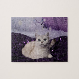 Purple XMAS Cats Legpuzzel
