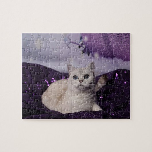 Purple XMAS Cats Legpuzzel (Horizontaal)