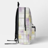 Purple Yellow Green White Plaid Bedrukte Rugzak (Links)