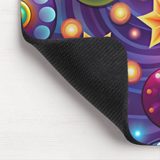 PURPLE YELLOW ORANGE GROOVY HIPPI PATTERNS MUISMAT (Hoek)