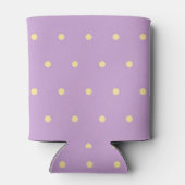 Purple & Yellow Polka Dot Pattern Fun Pastel Party Blikjeskoeler (Achterkant)