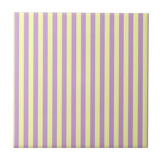 Purple Yellow Stripes Pattern Minimal Modern Tegeltje (Voorkant)