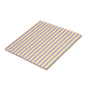 Purple Yellow Stripes Pattern Minimal Modern Tegeltje (Zijkant)