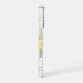 Purple Yellow White Plaid Stripes iPhone 16 Hoesje (Rechterkant)