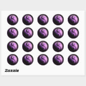 Purple Yin Yang Moon Ronde Sticker (Vel)