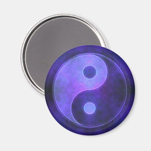 Purple Yin Yang Symbol Magneet (Voorkant / Achterkant)
