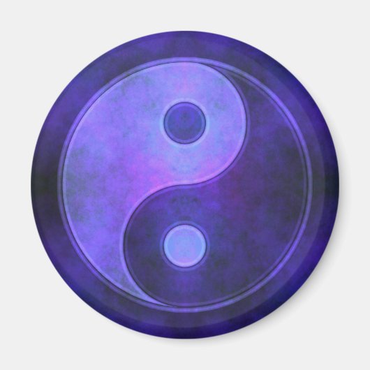 Purple Yin Yang Symbol Magneet (Voorkant)