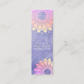 Purple Yoga Instrucor Rose Gold Mandala Mini Visitekaartje (Voorkant)