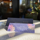 Purple Yoga Instrucor Rose Gold Mandala Mini Visitekaartje