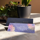 Purple Yoga Instrucor Rose Gold Mandala Mini Visitekaartje