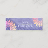 Purple Yoga Instrucor Rose Gold Mandala Mini Visitekaartje (Voorkant)