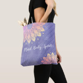 Purple Yoga Instrucor Rose Gold Mandala Tote Bag (Dichtbij)
