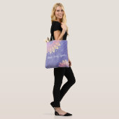 Purple Yoga Instrucor Rose Gold Mandala Tote Bag (Op model)