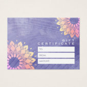 Purple Yoga Instrucor Rose Gold Mandala Visitekaartje (Voorkant)