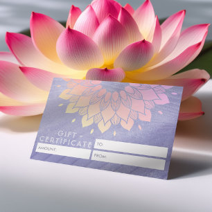 Purple Yoga Instrucor Rose Gold Mandala Visitekaartje
