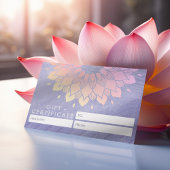 Purple Yoga Instrucor Rose Gold Mandala Visitekaartje