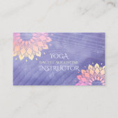 Purple Yoga Instrucor Rose Gold Mandala Visitekaartje (Voorkant)