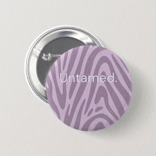 Purple zebra print bag ronde button 5,7 cm (Voorkant /achterkant)
