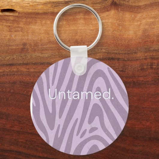 Purple zebra print bag sleutelhanger (Achterkant)