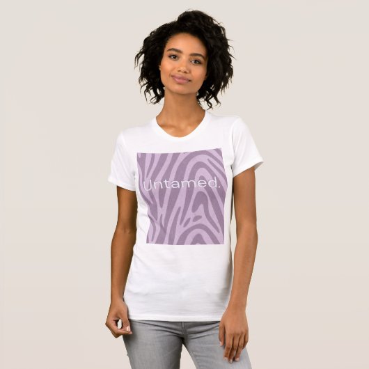 Purple zebra print bag t-shirt (Voorkant volledig)