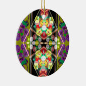 Purple Zinnias Keramisch Ornament (Rechts)