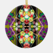 Purple Zinnias Keramisch Ornament (Voorkant)