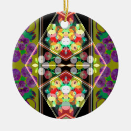 Purple Zinnias Keramisch Ornament