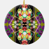 Purple Zinnias Keramisch Ornament (Achterkant)