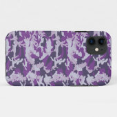 PurpleBerry Camo Patroon Case-Mate iPhone Case (Achterkant (horizontaal))