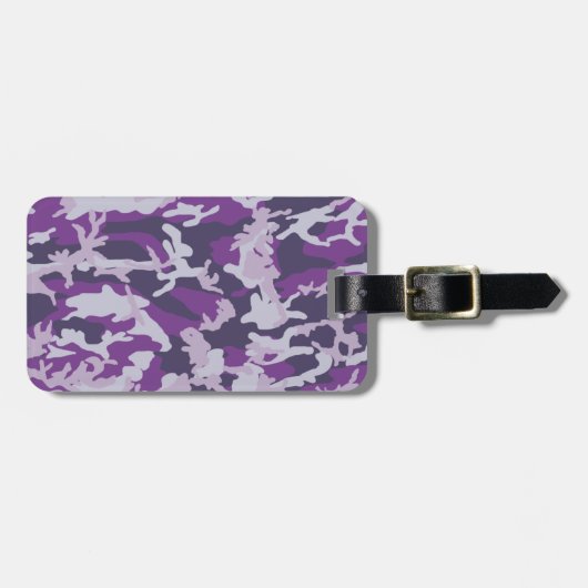 PurpleBerry Camo Pattern Bagagelabel (Voorkant horizontaal)