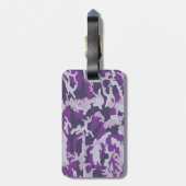 PurpleBerry Camo Pattern Bagagelabel (Achterkant verticaal)