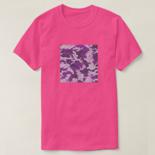 PurpleBerry Camo Pattern Square Sliced T-shirt