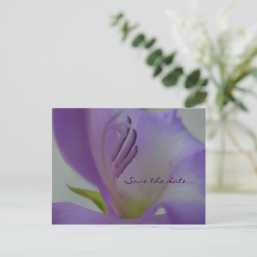 PurpleDreamFlower De datum opslaan Briefkaart (Staand voorkant)