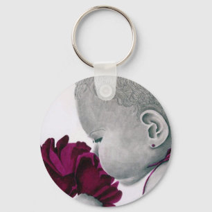 PurpleGirl1_flower Sleutelhanger
