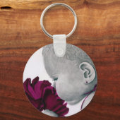 PurpleGirl1_flower Sleutelhanger (Voorkant)