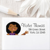 PurpleGlitzy Party Meisje Etiket (Insitu)