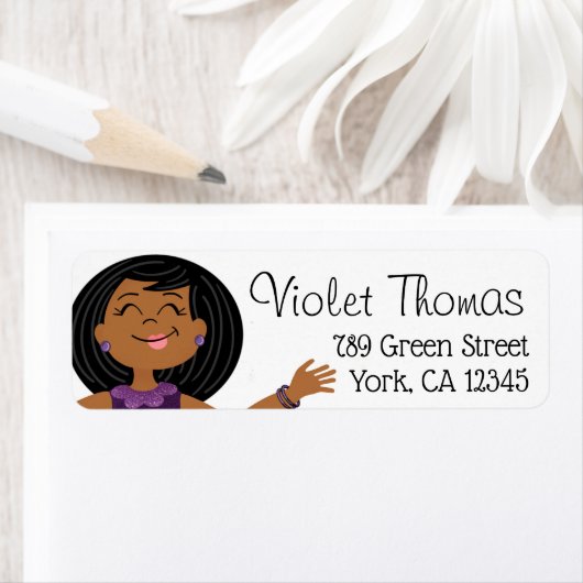 PurpleGlitzy Party Meisje Etiket (Insitu)