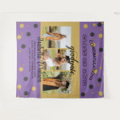 PurpleGold Backdrop van de GraduPartij voor Grote Wandkleed (Voorkant (horizontaal))