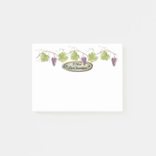 PurpleGrape Clusters Grape Leaves - Wine oClock   Post-it® Notes