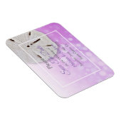 Purplel Sand Dollar Wedding Save the Date Magnet Magneet (Rechterzijde)