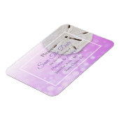 Purplel Sand Dollar Wedding Save the Date Magnet Magneet (Linkerzijde)