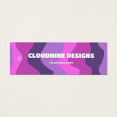 PurplePink Stripe Clothing Size Price Hangtag Card Mini Visitekaartjes (Voorkant)