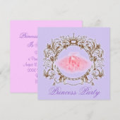 PurplePink Tutu Prinses Verjaardag Party uitnodigi Kaart (Voorkant / Achterkant)