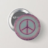 Purples & Blue Tie Dye Peace Sign Button Flair (Voorkant /achterkant)