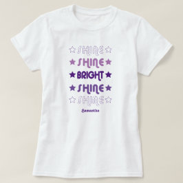 Purples schijn. Shine. Helderheid. Shine. Shine. T-shirt