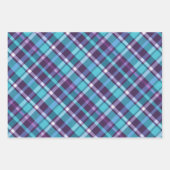 Purples, Teals, Blue & White Plaid Inpakpapier Vel (Voorkant)