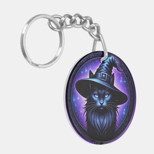 PurpleWitchyCat Sleutelhanger (Voorkant Links)