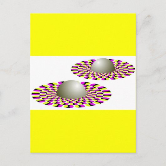 PurpleYellowSpheres Briefkaart (Voorkant)
