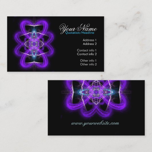 Purplia Hearts Visitekaartje (Voorkant / Achterkant)